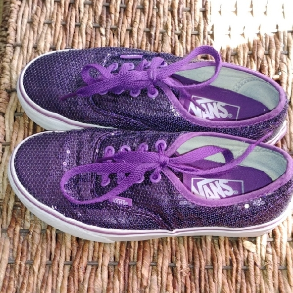 Women's Vans Sparkling Purple Sneakers - Picture 1 of 7